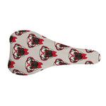 Red Glasses Pug Pattern Print Bicycle Seat Cover