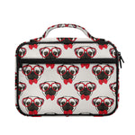 Red Glasses Pug Pattern Print Briefcase Bible Bag
