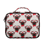 Red Glasses Pug Pattern Print Briefcase Bible Bag