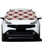 Red Glasses Pug Pattern Print Car Windshield Snow Cover