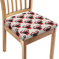 Red Glasses Pug Pattern Print Chair Cushion Cover