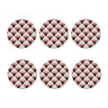 Red Glasses Pug Pattern Print Coaster Set