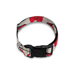 Red Glasses Pug Pattern Print Dog Collar