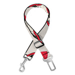 Red Glasses Pug Pattern Print Dog Seat Belt