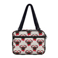Red Glasses Pug Pattern Print Double Strap Bible Bag