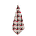 Red Glasses Pug Pattern Print Hand Towel
