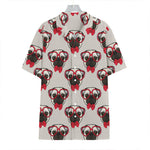 Red Glasses Pug Pattern Print Hawaiian Shirt