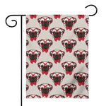 Red Glasses Pug Pattern Print House Flag