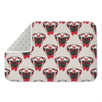 Red Glasses Pug Pattern Print Indoor Door Mat
