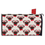 Red Glasses Pug Pattern Print Mailbox Cover