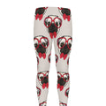 Red Glasses Pug Pattern Print Men's Leggings