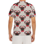 Red Glasses Pug Pattern Print Men's Short Sleeve Rash Guard