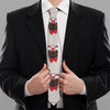 Red Glasses Pug Pattern Print Necktie