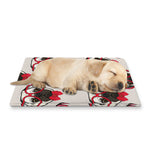 Red Glasses Pug Pattern Print Pet Cooling Mat Cover