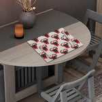 Red Glasses Pug Pattern Print Placemat