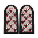 Red Glasses Pug Pattern Print Skillet Handle Cover