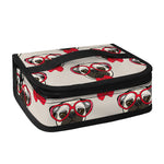 Red Glasses Pug Pattern Print Small Lunch Bag
