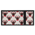 Red Glasses Pug Pattern Print Trifold Wallet