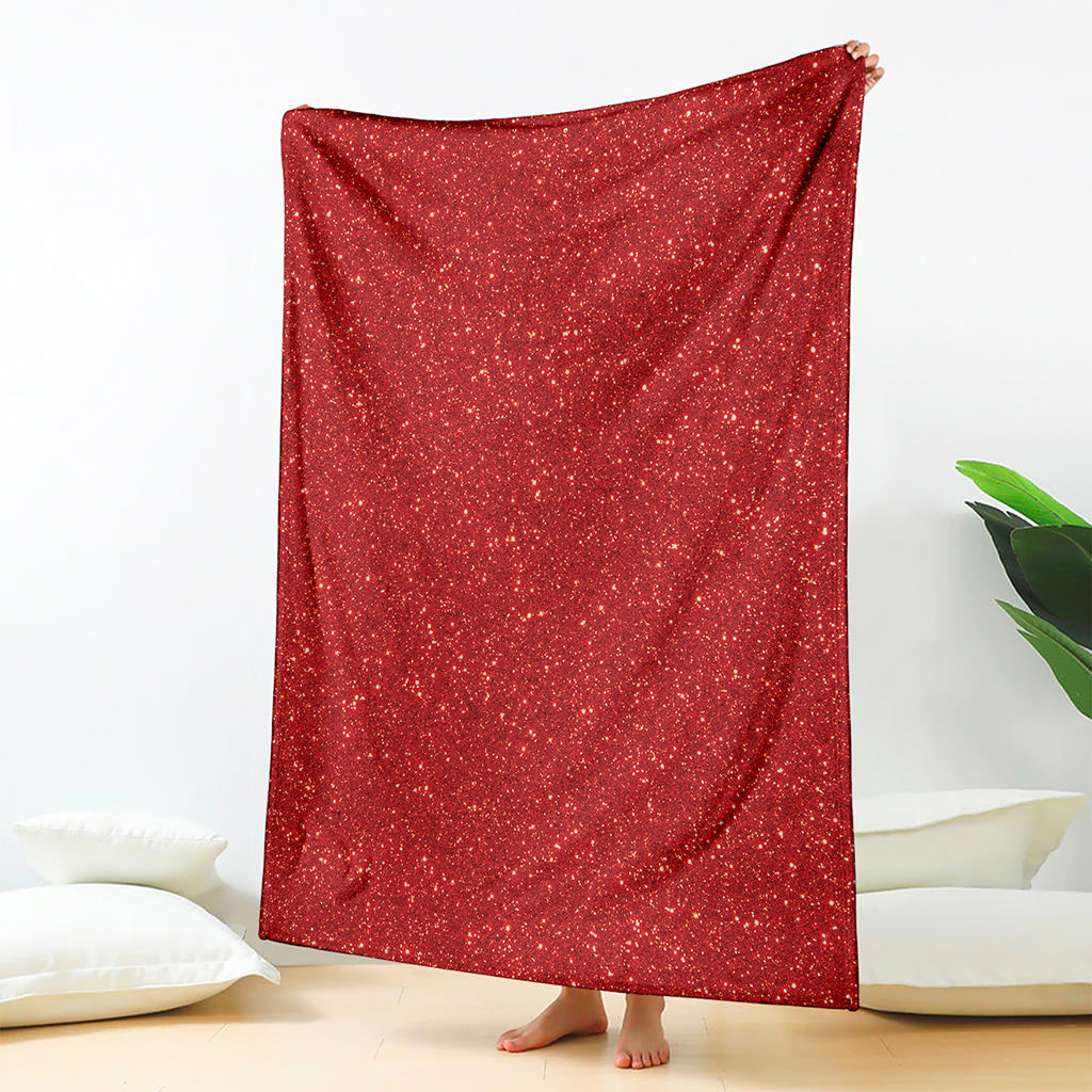 Red (NOT Real) Glitter Print Blanket