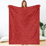 Red (NOT Real) Glitter Print Blanket