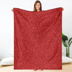 Red (NOT Real) Glitter Print Blanket