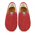 Red (NOT Real) Glitter Print Casual Shoes