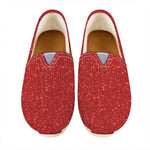 Red Glitter Artwork Print (NOT Real Glitter) Casual Shoes