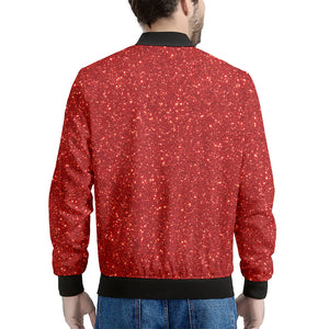 Red Glitter Artwork Print (NOT Real Glitter) Men's Bomber Jacket