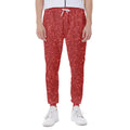 Red (NOT Real) Glitter Print Joggers