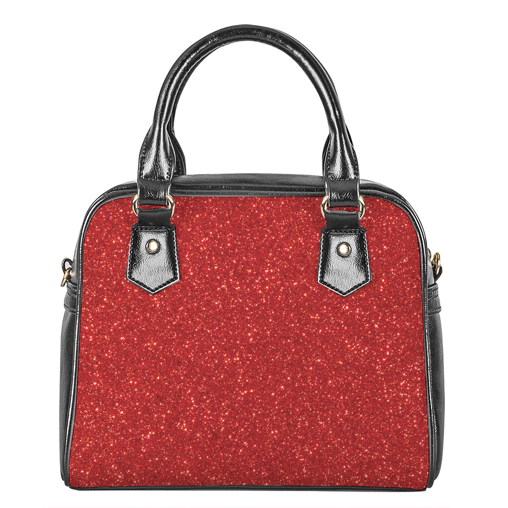 Red Glitter Artwork Print (NOT Real Glitter) Shoulder Handbag