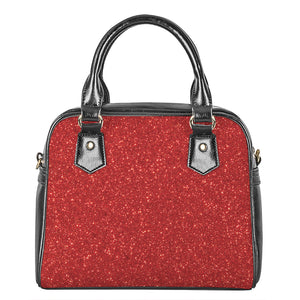 Red Glitter Artwork Print (NOT Real Glitter) Shoulder Handbag