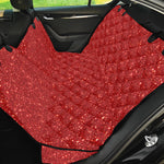 Red (NOT Real) Glitter Print Pet Car Back Seat Cover