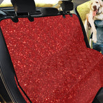 Red (NOT Real) Glitter Print Pet Car Back Seat Cover