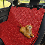 Red (NOT Real) Glitter Print Pet Car Back Seat Cover