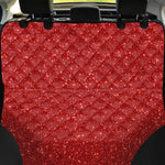 Red (NOT Real) Glitter Print Pet Car Back Seat Cover