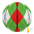 Red Green And White Argyle Pattern Print Basketball