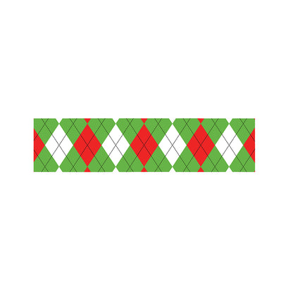 Red Green And White Argyle Pattern Print Bed Runner