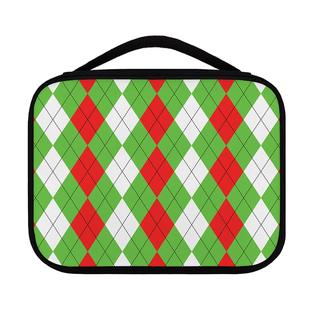 Red Green And White Argyle Pattern Print Classic Bible Case
