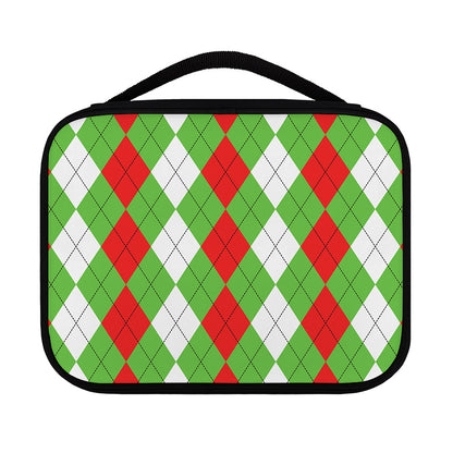 Red Green And White Argyle Pattern Print Classic Bible Case