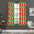 Red Green And White Argyle Pattern Print Grommet Curtain Panels