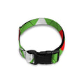 Red Green And White Argyle Pattern Print Dog Collar