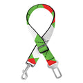 Red Green And White Argyle Pattern Print Dog Seat Belt