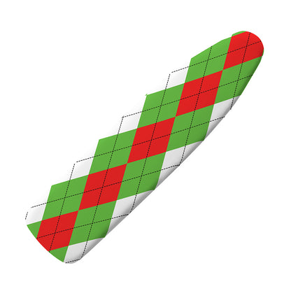 Red Green And White Argyle Pattern Print Ironing Board Cover
