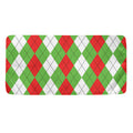 Red Green And White Argyle Pattern Print Towel