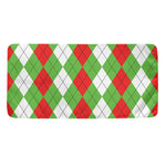 Red Green And White Argyle Pattern Print Towel
