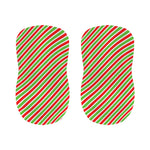 Red Green And White Candy Cane Print Bar Stool Covers