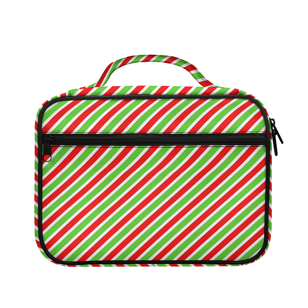 Red Green And White Candy Cane Print Briefcase Bible Bag