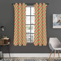 Red Green And White Candy Cane Print Grommet Curtain Panels
