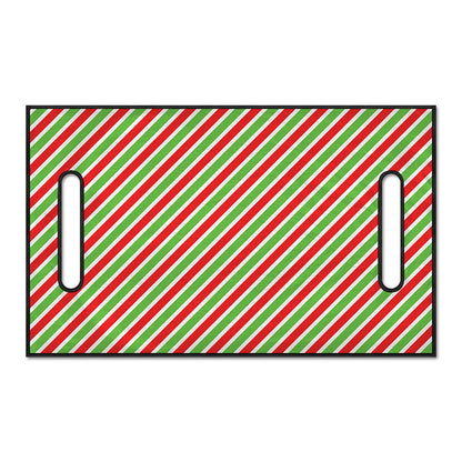 Red Green And White Candy Cane Print Golf Cart Seat Cover