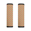 Red Green And White Candy Cane Print Handle Covers